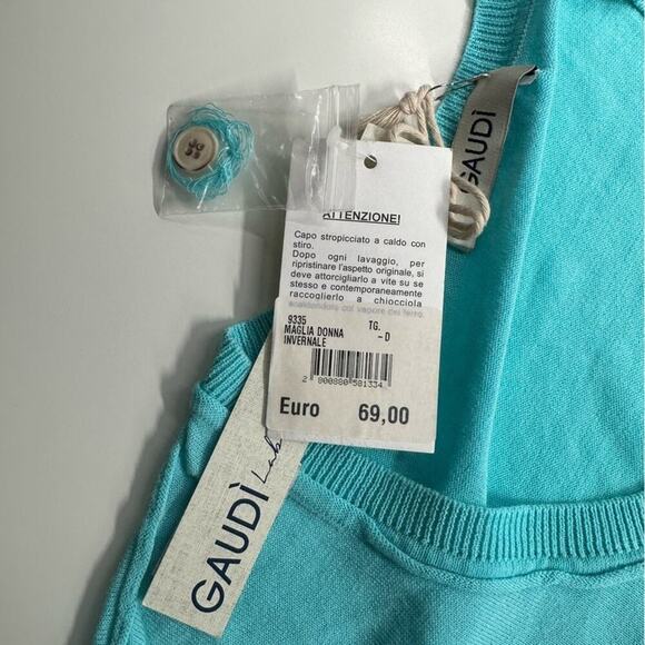 NWT | Gaudi | Long Sleeve Button Cardigan | Blue/White | Large - Picture 7 of 16